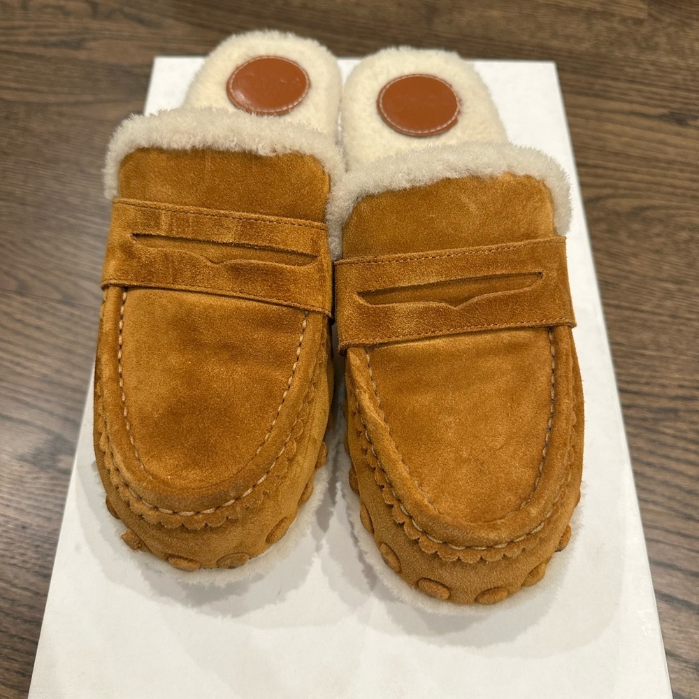 Chloe shearling clogs